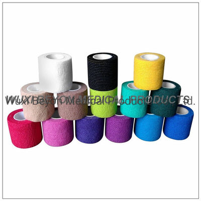 Black Flexible Cohesive Bandage Self Adhesive Cohesive Elastic Bandage